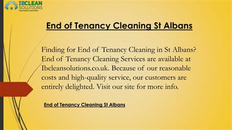 End of Tenancy St Albans & Carpet Clean